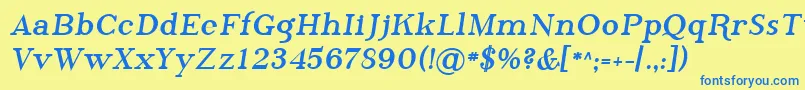 Sfphosphorusbromide Font – Blue Fonts on Yellow Background