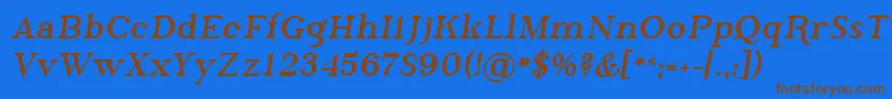 Sfphosphorusbromide Font – Brown Fonts on Blue Background