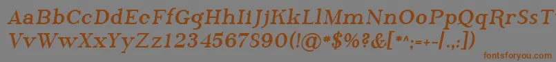 Шрифт Sfphosphorusbromide – коричневые шрифты на сером фоне