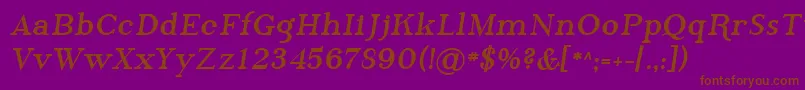 Sfphosphorusbromide Font – Brown Fonts on Purple Background