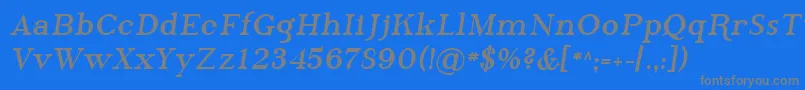 Sfphosphorusbromide Font – Gray Fonts on Blue Background