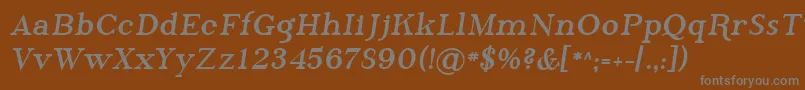 Sfphosphorusbromide Font – Gray Fonts on Brown Background