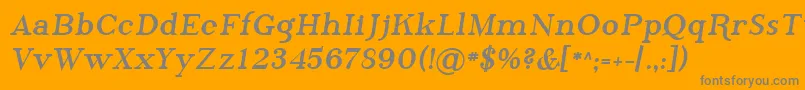 Sfphosphorusbromide Font – Gray Fonts on Orange Background