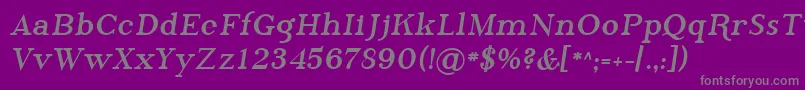 Fonte Sfphosphorusbromide – fontes cinzas em um fundo violeta