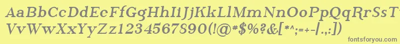 Sfphosphorusbromide Font – Gray Fonts on Yellow Background