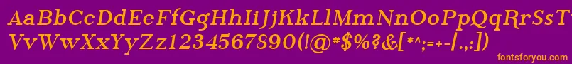 Sfphosphorusbromide Font – Orange Fonts on Purple Background