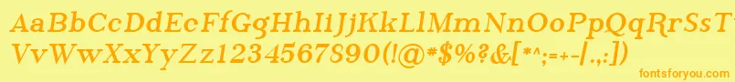 Sfphosphorusbromide Font – Orange Fonts on Yellow Background