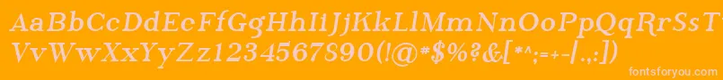 Sfphosphorusbromide Font – Pink Fonts on Orange Background
