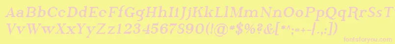 Sfphosphorusbromide Font – Pink Fonts on Yellow Background