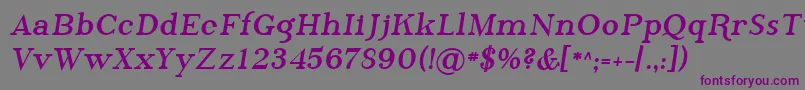 Sfphosphorusbromide Font – Purple Fonts on Gray Background