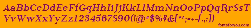 Sfphosphorusbromide Font – Purple Fonts on Orange Background