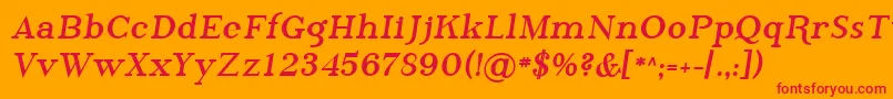 Sfphosphorusbromide Font – Red Fonts on Orange Background