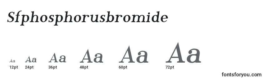 Размеры шрифта Sfphosphorusbromide