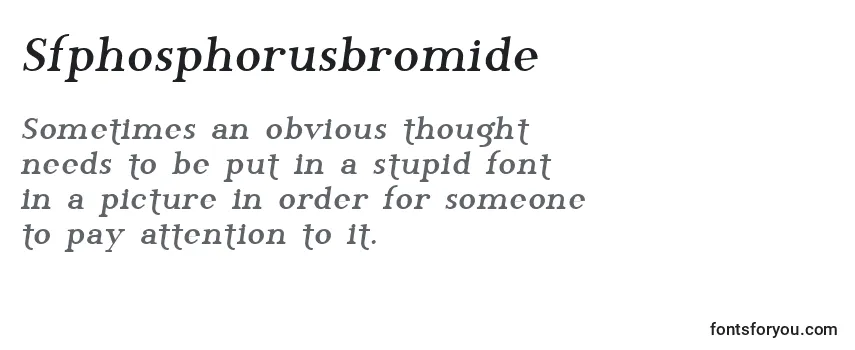 Sfphosphorusbromide Font