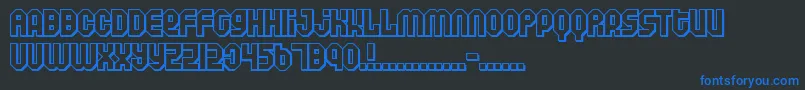 Air ffy Font – Blue Fonts on Black Background