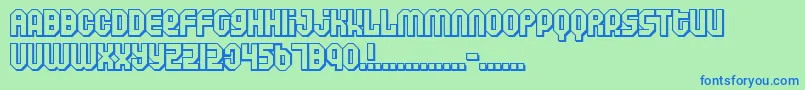 Air ffy Font – Blue Fonts on Green Background
