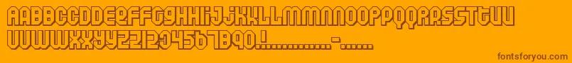Air ffy Font – Brown Fonts on Orange Background