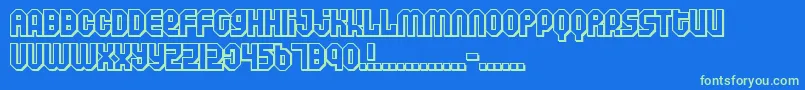 Air ffy Font – Green Fonts on Blue Background