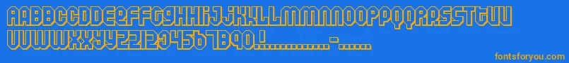 Air ffy Font – Orange Fonts on Blue Background