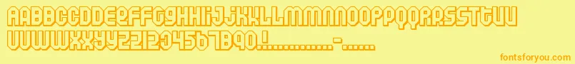 Air ffy Font – Orange Fonts on Yellow Background