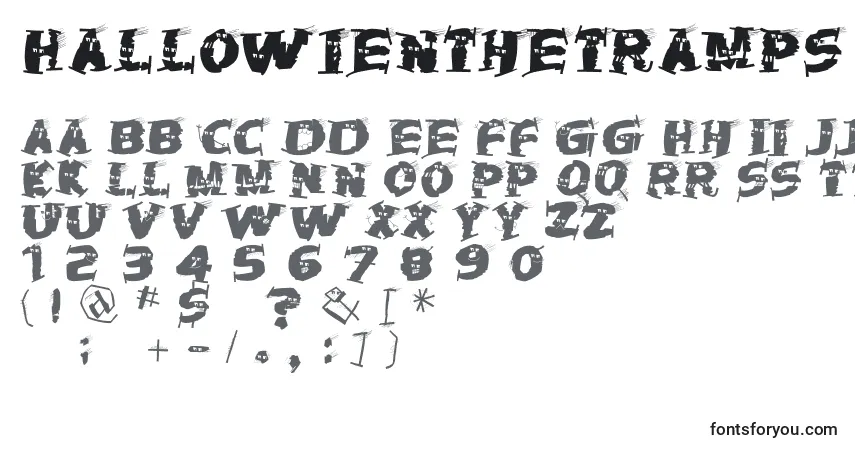 A fonte Hallowienthetramps – alfabeto, números, caracteres especiais