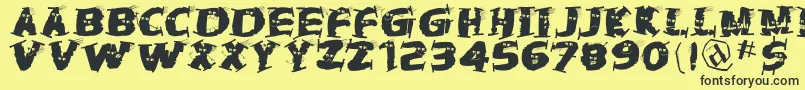 Hallowienthetramps Font – Black Fonts on Yellow Background