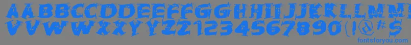 Hallowienthetramps Font – Blue Fonts on Gray Background