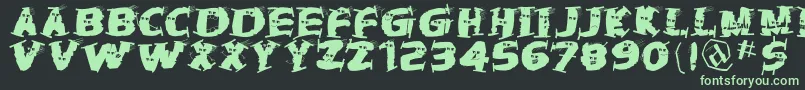 Hallowienthetramps Font – Green Fonts on Black Background