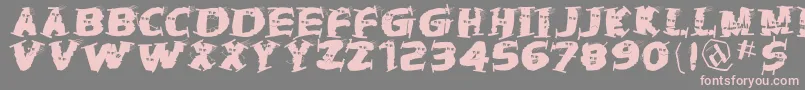 Hallowienthetramps Font – Pink Fonts on Gray Background