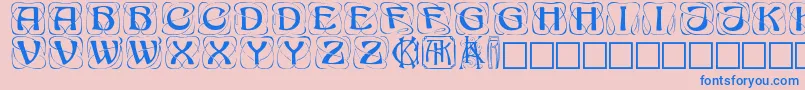 Konanur Font – Blue Fonts on Pink Background