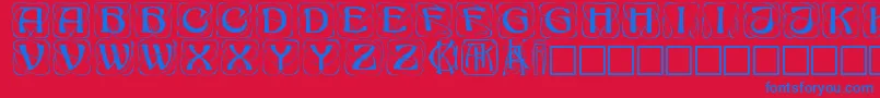 Konanur Font – Blue Fonts on Red Background