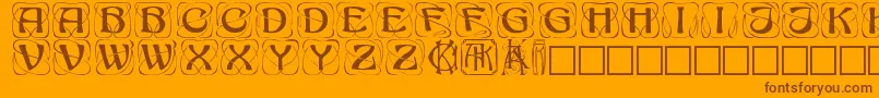Konanur Font – Brown Fonts on Orange Background