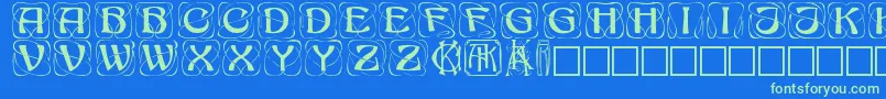 Konanur Font – Green Fonts on Blue Background