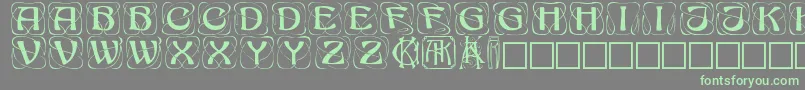 Konanur Font – Green Fonts on Gray Background
