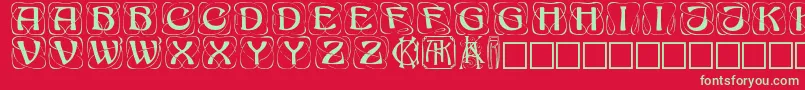 Konanur Font – Green Fonts on Red Background