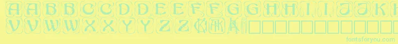 Konanur Font – Green Fonts on Yellow Background