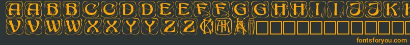 Konanur Font – Orange Fonts on Black Background