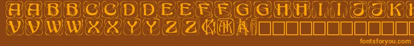 Konanur Font – Orange Fonts on Brown Background