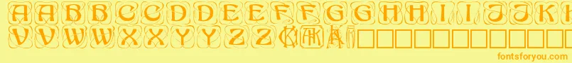 Konanur Font – Orange Fonts on Yellow Background