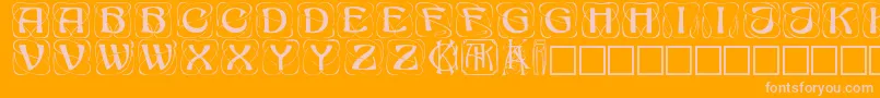 Konanur Font – Pink Fonts on Orange Background