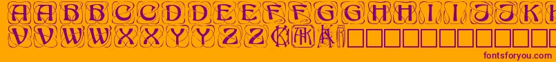Konanur Font – Purple Fonts on Orange Background