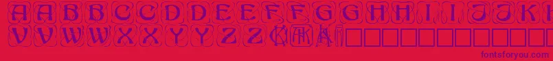 Шрифт Konanur – фиолетовые шрифты на красном фоне