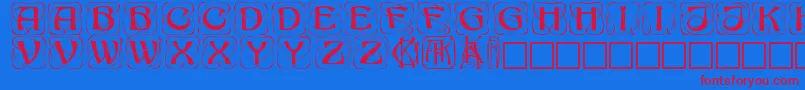 Konanur Font – Red Fonts on Blue Background