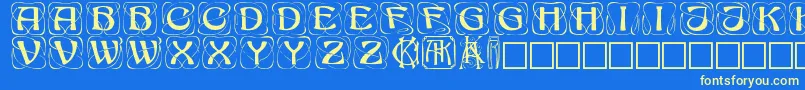 Konanur Font – Yellow Fonts on Blue Background