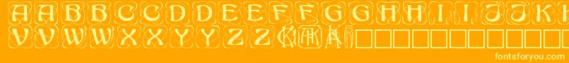 Konanur Font – Yellow Fonts on Orange Background