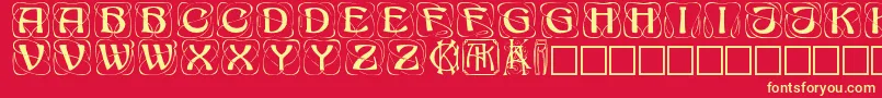 Konanur Font – Yellow Fonts on Red Background
