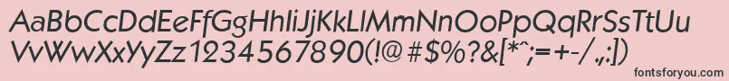 KoblenzserialItalic Font – Black Fonts on Pink Background
