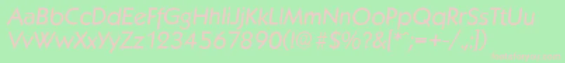 フォントKoblenzserialItalic – 緑の背景にピンクのフォント
