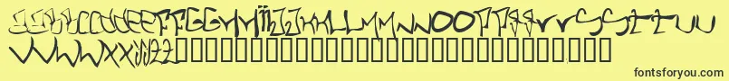 SthlmGraffiti Font – Black Fonts on Yellow Background