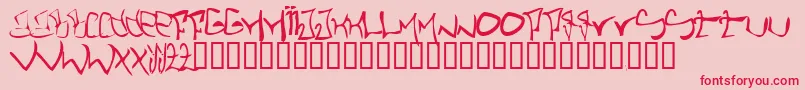 SthlmGraffiti Font – Red Fonts on Pink Background